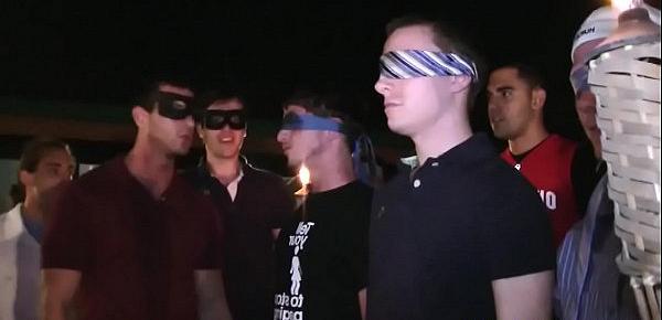  Blindfolded gay teens humiliated at the party